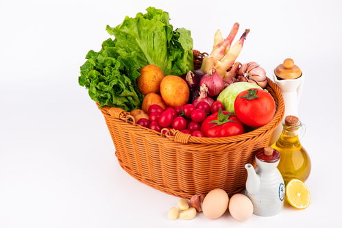 一筐新鲜蔬菜食材食品蔬菜摄影图 ST摄影